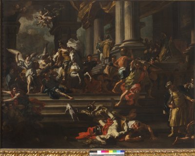 Heliodoro expulsado del Templo de Jerusalén, 1720-24 de Francesco Solimena