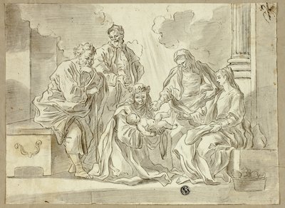 Sagrada Familia con santos de Francesco Solimena