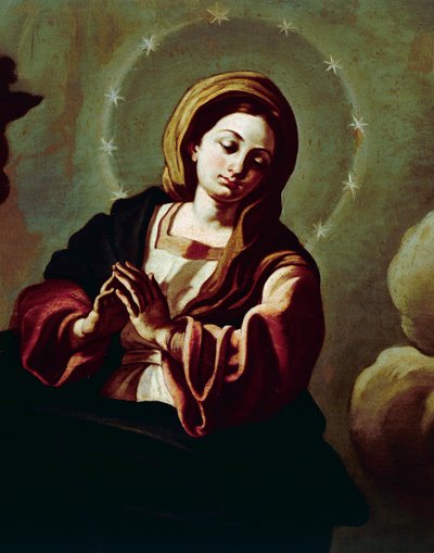 Inmaculada Concepción, pintura sobre lienzo atribuida a Francesco Solimena, Catedral de San Pardo, Larino, Molise, Italia de Francesco Solimena