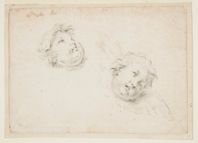 Estudio para dos querubines de Francesco Solimena