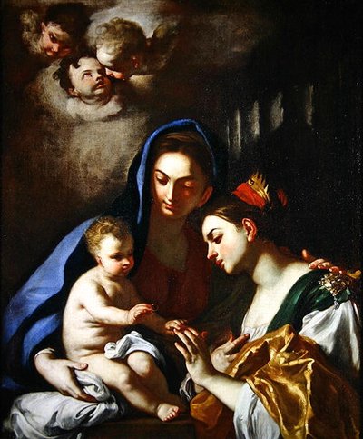 El matrimonio místico de Santa Catalina de Francesco Solimena