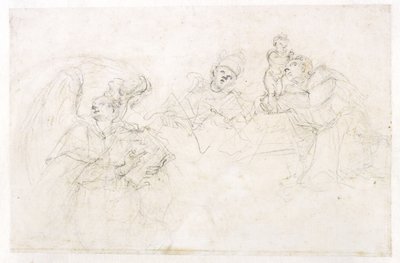 Tres santos: San Vicente Ferrer, un papa y San Antonio de Padua de Francesco Solimena