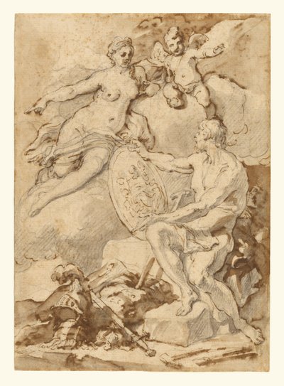 Venus recibe de Vulcano las armas de Eneas de Francesco Solimena