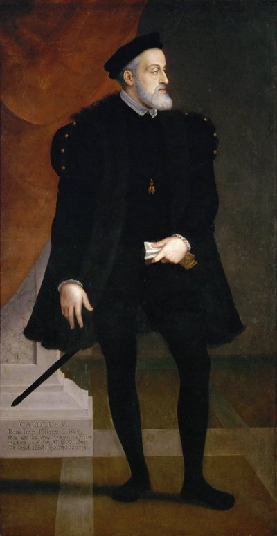 Retrato del Emperador Carlos V (1500-1558) por Francesco Terzio, c. 1550 de Francesco Terzio