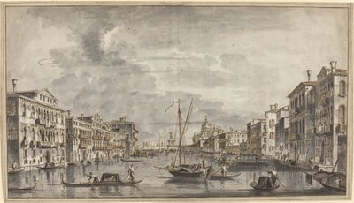 El Gran Canal Mirando hacia la Salute y la Dogana de Francesco Tironi
