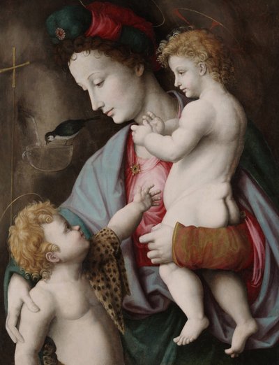 Madonna y el Niño con San Juan de Francesco Ubertini Il Bacchiacca