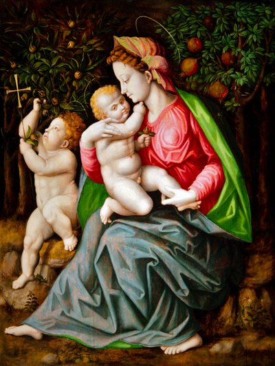 La Virgen y el Niño con el Niño San Juan de Francesco Ubertini Il Bacchiacca