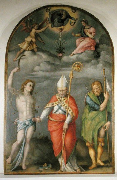 Anunciación con santos de Francesco Ubertini Verdi Bachiacca