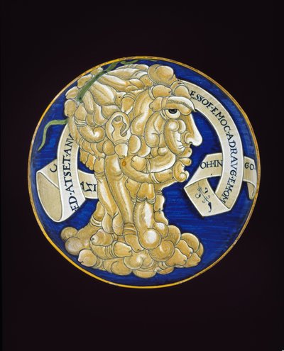 Plato con una cabeza compuesta de penes, c.1536 de Francesco Urbini