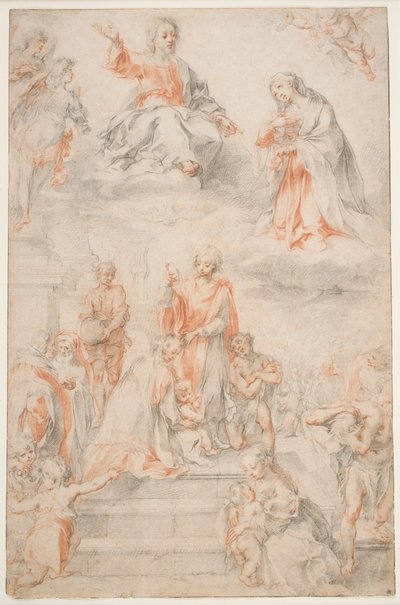 San Ansano bautizando a los sieneses, c.1593 de Francesco Vanni