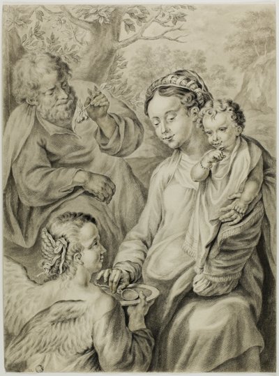 El Descanso en la Huida a Egipto, conocido como La Madonna della Pappa de Francesco Vanni