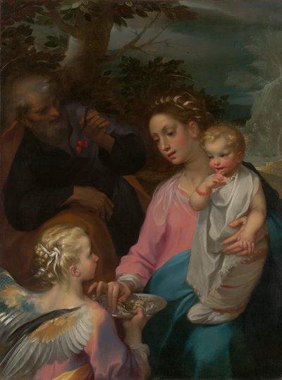 El Descanso en la Huida a Egipto, conocida como la Madonna della Pappa de Francesco Vanni