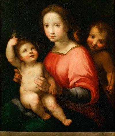 Virgen y niño con San Juan Bautista de niño de Francesco Vanni