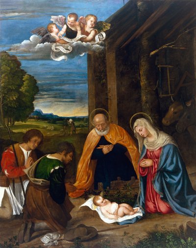La Natividad con pastores de Francesco Vecellio