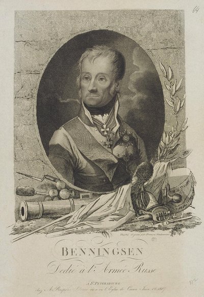 Retrato del Conde Levin Leonty August Theophil von Bennigsen 1745-1826, 1807 de Francesco Vendramini
