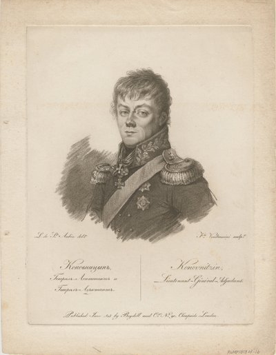 Retrato del Conde Pyotr Petrovich Konovnitsyn 1764-1822, 1813 de Francesco Vendramini