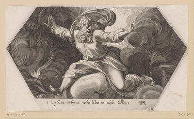 Dios separa la luz de las tinieblas Pinturas en la Logia de Rafael (título de la serie) La Sacra Genesi (título de la serie) de Francesco Villamena