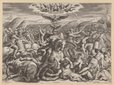 Batalla de Gaugamela de Francesco Villamena