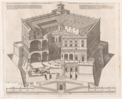 Speculum Romanae Magnificentiae: Palacio Farnese, siglo XVI de Francesco Villamena