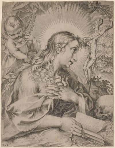 La Magdalena Penitente de Francesco Villamena after Francesco Vanni