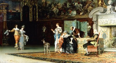 La visita de la abuela, 1881 de Francesco Vinea