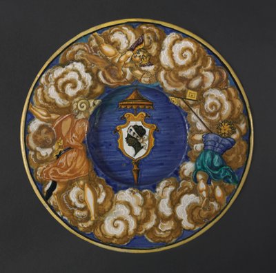 Plato con las armas de la familia Pucci, 1532 de Francesco Xanto Avelli