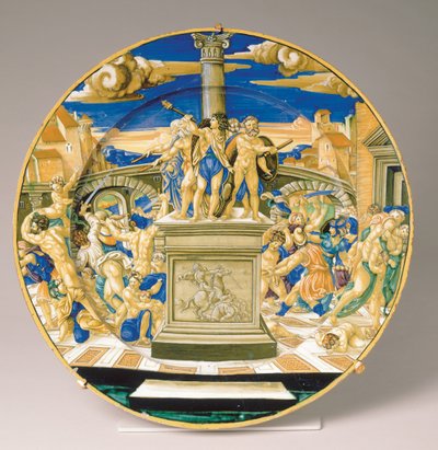 Plato con la Masacre de los Inocentes, c.1527-30 de Francesco Xanto Avelli