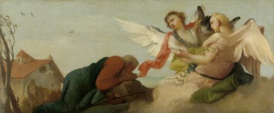 Abraham con los tres ángeles de Francesco Zugno