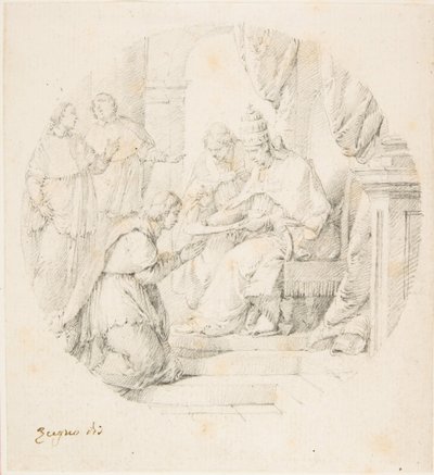 Angelo Maria Querini creado cardenal por Benedicto XIII de Francesco Zugno