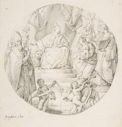 Nobleza Presentando un Infante a Venecia, 1709-87 de Francesco Zugno