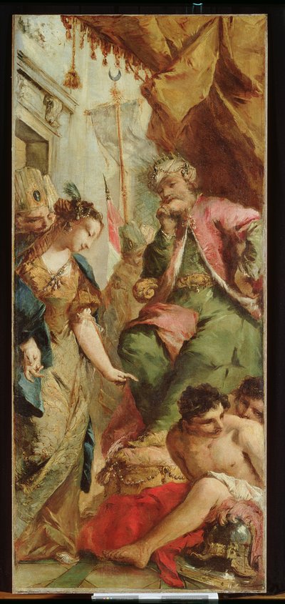 Sofronia pidiendo al rey sarraceno Aladino que libere a los prisioneros cristianos, c.1760 (óleo sobre lienzo) de Francesco and/or Gian Antonio (1699 1761) Guardi