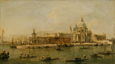 Venecia: La Dogana y Santa Maria della Salute de Francesco circle of Guardi
