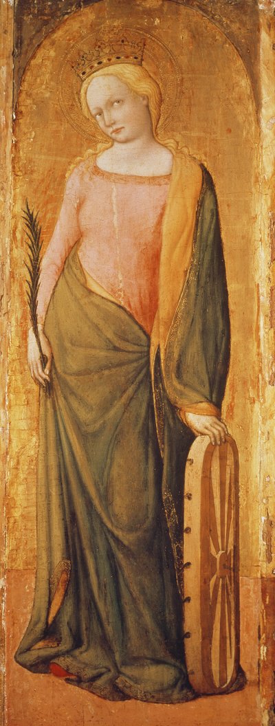 Santa Catalina de Alejandría, siglo XV (temple sobre tabla) de Francesco de
