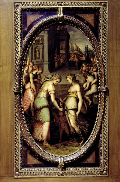 Juno tomando el Cinturón de Venus, 1572 de Francesco del Coscia