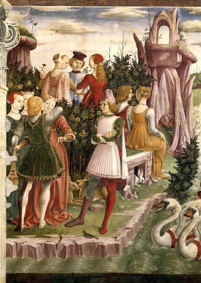 Alegoría de abril: Triunfo de Venus, 1468-1470 de Francesco del Cossa