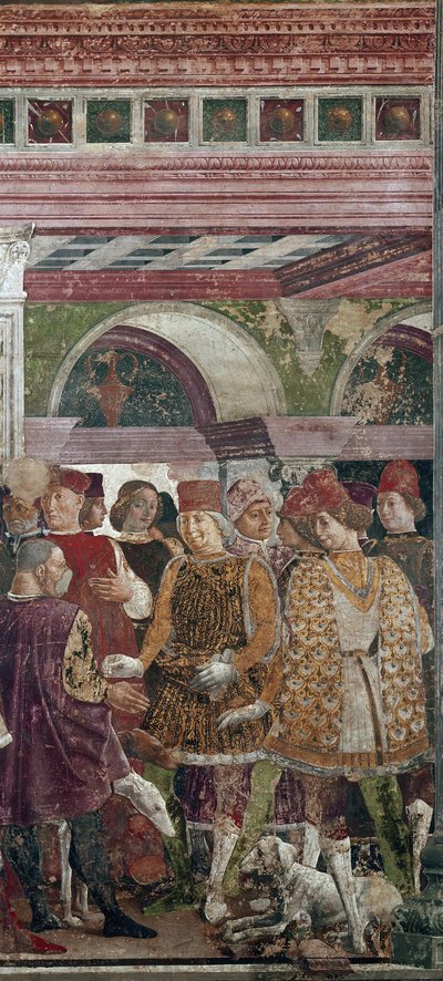 Alegoría de abril, detalle con Borso d