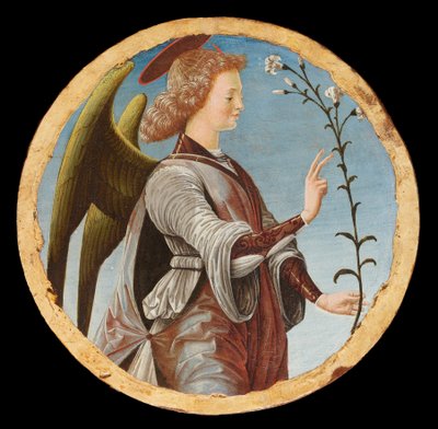 Políptico Griffoni: Ángel de la Anunciación, ca 1472-1473 de Francesco del Cossa