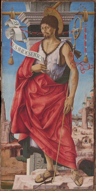 Políptico Griffoni: San Juan Bautista, ca. 1472-1473 de Francesco del Cossa