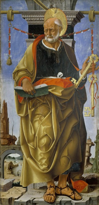 Polittico Griffoni: San Pedro, ca 1472-1473 de Francesco del Cossa