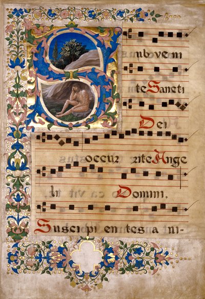 Recortes de un libro de coro de Francesco di Antonio del Chierico
