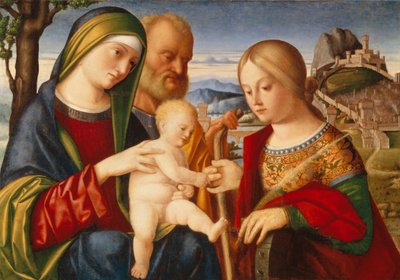 El matrimonio místico de Santa Catalina de Francesco di Bernardo de Vecchi Santacroce