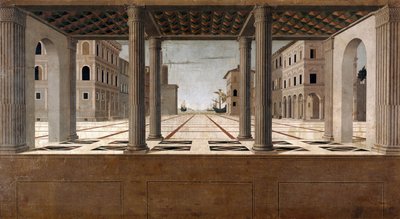 Veduta arquitectónica, c. 1490 de Francesco di Giorgio Martini