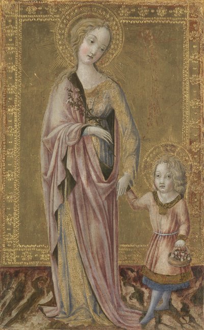 Santa Dorotea y el Niño Cristo, ca 1460 de Francesco di Giorgio Martini
