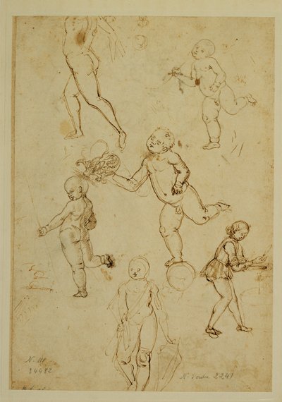 Tres niños;un putto ... de Francesco di Simone (attr. to)