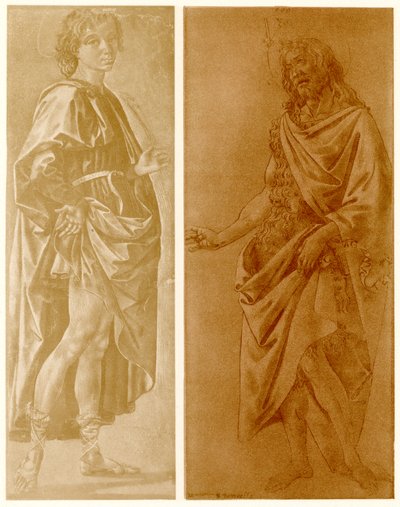 Estudio de un joven santo de pie con una palmera de Francesco di Stefano Pesellino