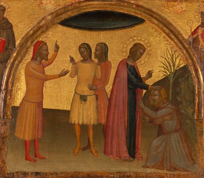 San Juan Evangelista con Acteus y Eugenius, ca. 1370 de Francescuccio Ghissi
