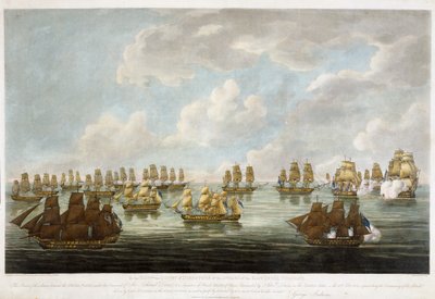 Acción entre la Flota de China y una escuadra francesa el 15 de febrero de 1804 de Francis (after) Sartorius