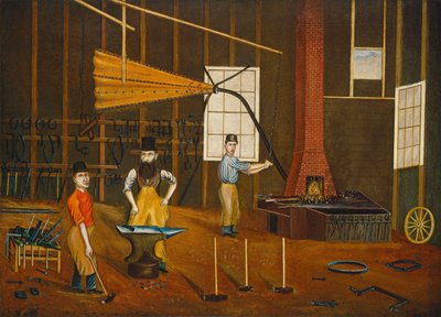 Taller de herrería, c. 1880 de Francis A. Beckett