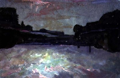 Río al atardecer de Francis Abel William Taylor Armstrong