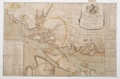Plano del asedio del castillo de San Felipe, en la isla de Menorca de Francis Aegidius Assiotti